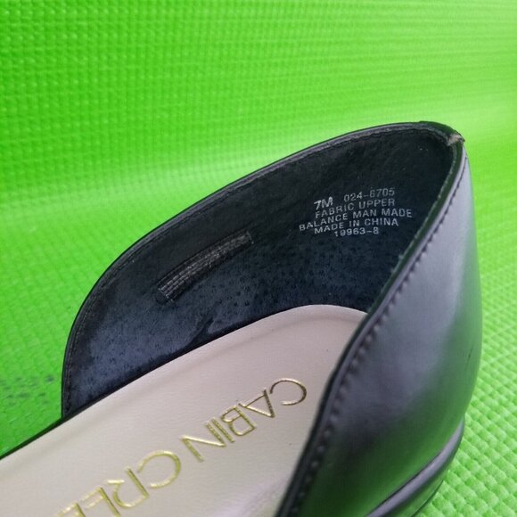 ✅Cabin Creek Black Slide Women's Size 7M Sandals W/Back Heel Front Strap 024-670 - Picture 3 of 16